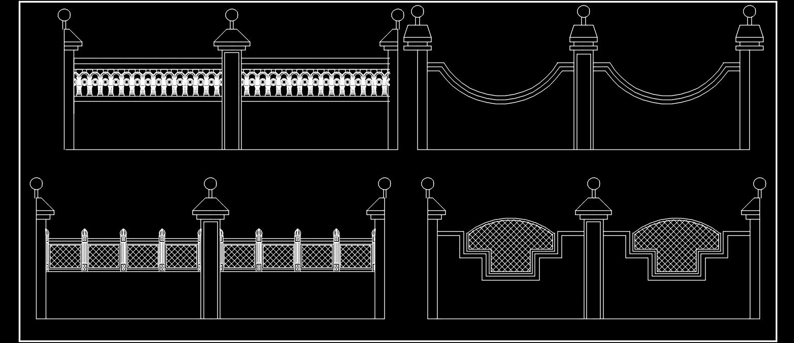 Boundary Wall Elevation Drawing- Free CAD Block